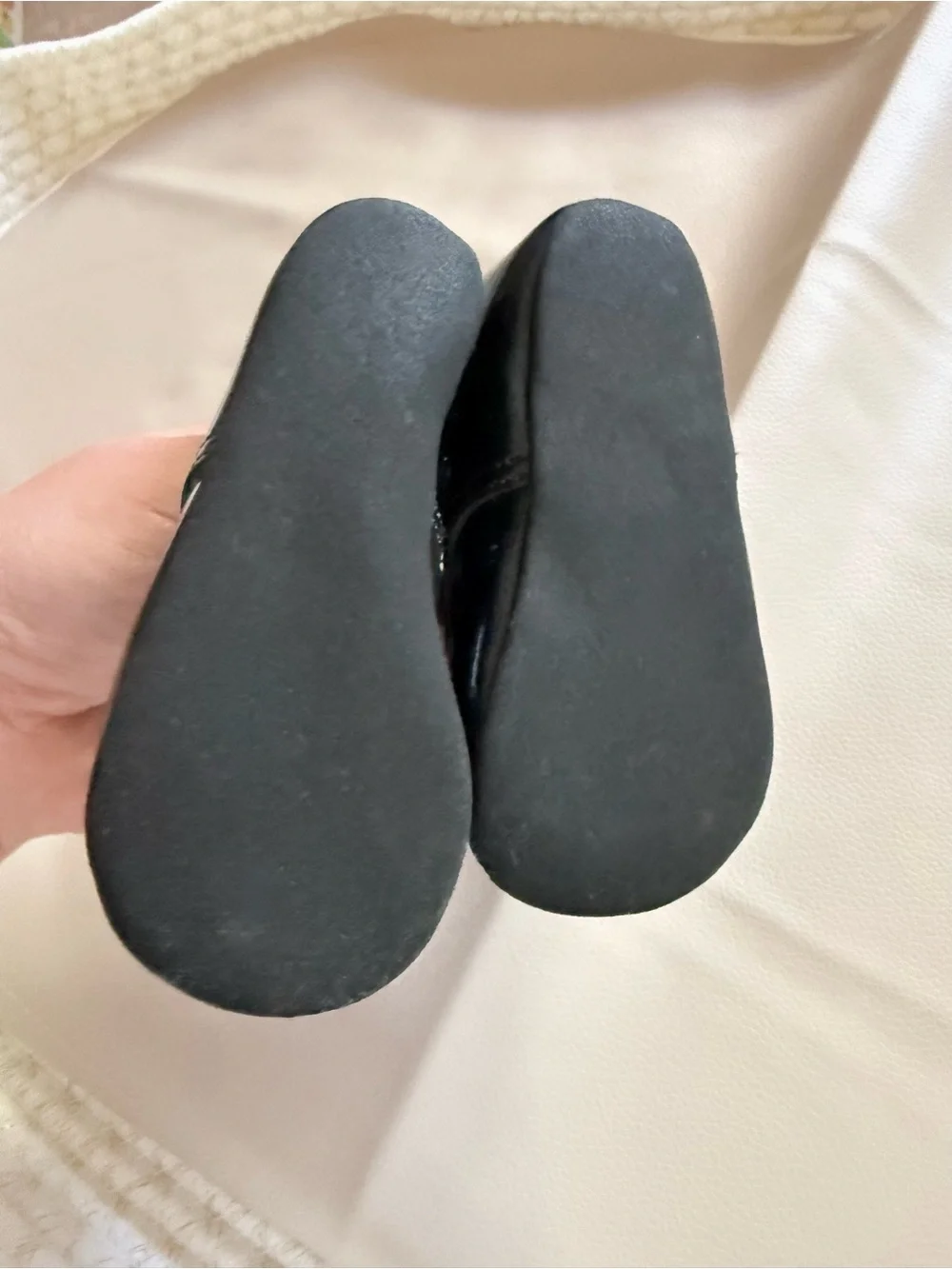 3 for $25 Vintage Patent Lace-Up Baby Shoes in Black